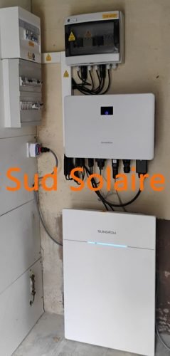 Onduleur Sungrow 6kW et stockage 5kWh